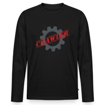 crawler - T-shirt manches longues Premium bio Homme - noir - Devant - Nico (187cm)