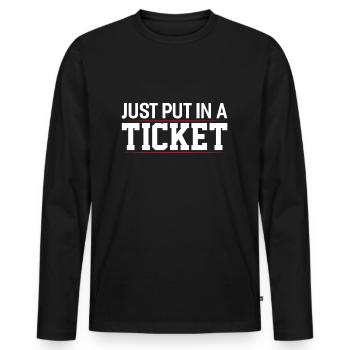 Support informatique informatique Service d’assistance informatique - T-shirt manches longues Premium bio Homme - noir - Devant - Nico (187cm)