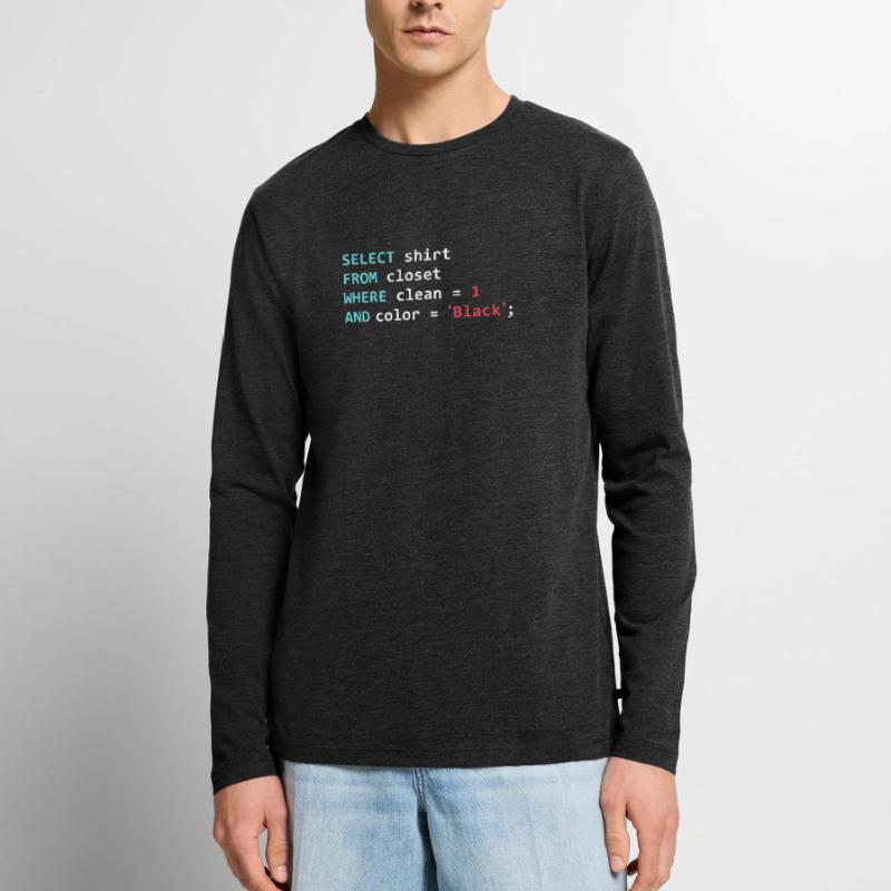 Programmer Database Funny SQL Query Men's Premium Organic Long Sleeve Shirt