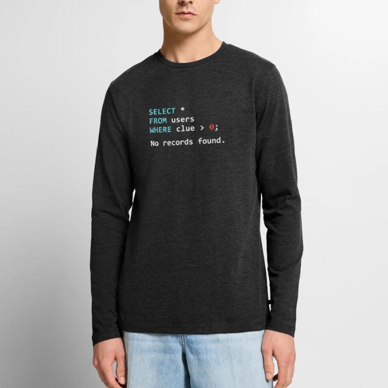 Lustiges Programmer Geschenk SQL Query Männer Premium Bio Langarmshirt