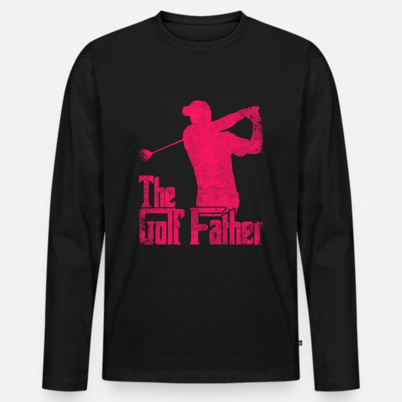 Golf Golfplatz Golfschläger - Männer Premium Bio Langarmshirt - Schwarz