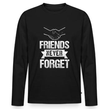 Best friends best friends - Men's Premium Organic Long Sleeve Shirt - black - Front - Nico (187cm)