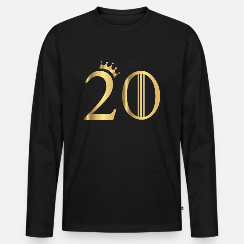 20Jahre - Männer Premium Bio Langarmshirt - Schwarz