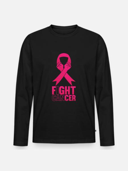 Fight Cancer Cancer Fights Disease - Men's Premium Organic Long Sleeve Shirt - black