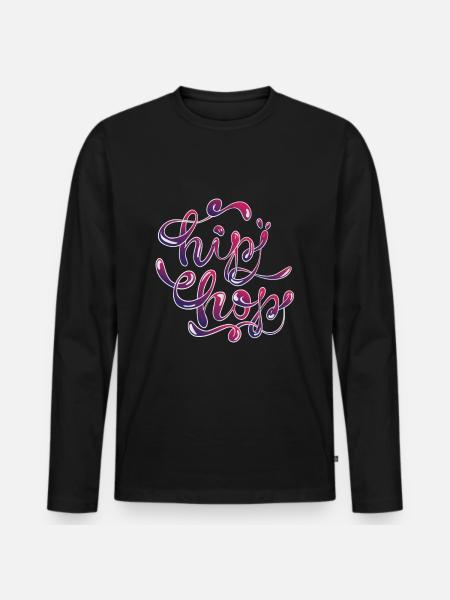 Hip Hop Rap Music - Men's Premium Organic Long Sleeve Shirt - black