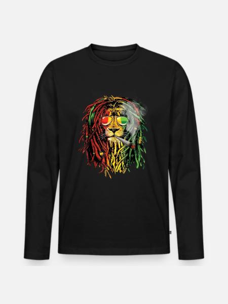 Cannabis Hemp THC 420 - Men's Premium Organic Long Sleeve Shirt - black