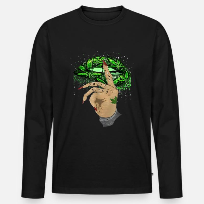 Cannabis Hanf THC 420 - Männer Premium Bio Langarmshirt - Schwarz