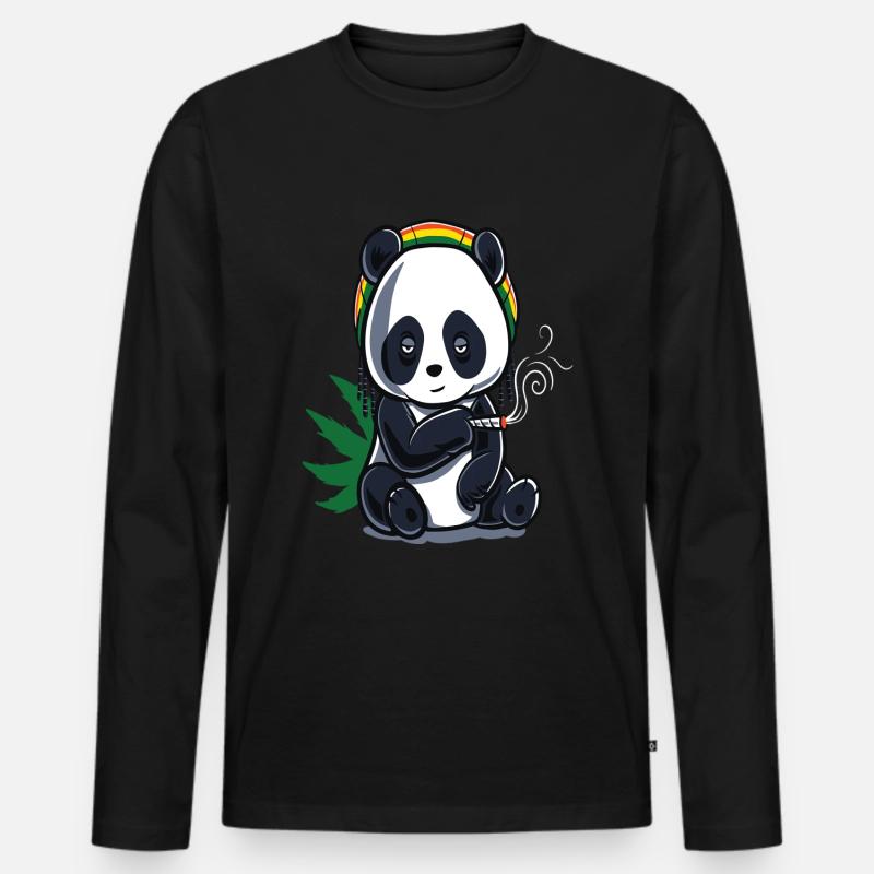 Cannabis Hanf THC 420 - Männer Premium Bio Langarmshirt - Schwarz
