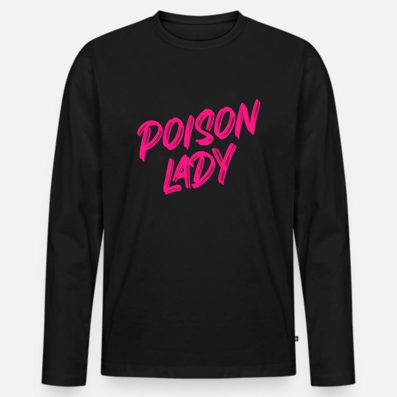Poison Lady (rosa) - Männer Premium Bio Langarmshirt - Schwarz
