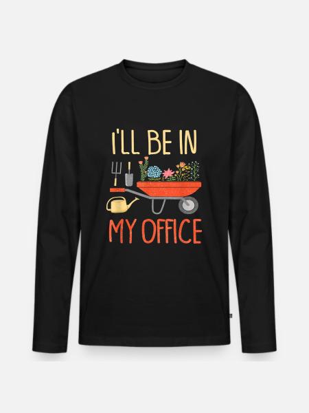 Garten Gärtner Gartenarbeit - Männer Premium Bio Langarmshirt - Schwarz