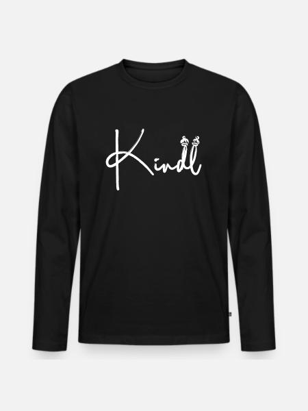 Münchner Kindl - Männer Premium Bio Langarmshirt - Schwarz