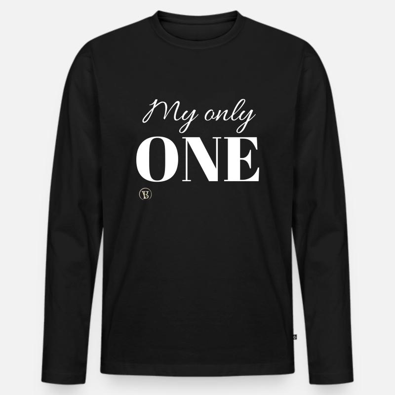 My only ONE by BV - Männer Premium Bio Langarmshirt - Schwarz