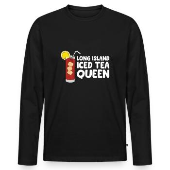 Long Island Eistee-Königin - Männer Premium Bio Langarmshirt - Schwarz - Vorne - Nico (187cm)