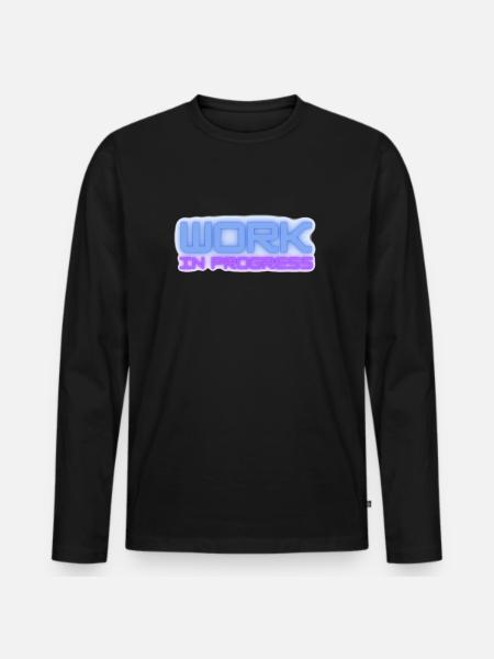 Work in progress - Männer Premium Bio Langarmshirt - Schwarz