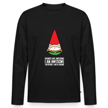 Les gnomes sont fantastiques. Je suis fantastique, alors - T-shirt manches longues Premium bio Homme - noir - Devant - Nico (187cm)