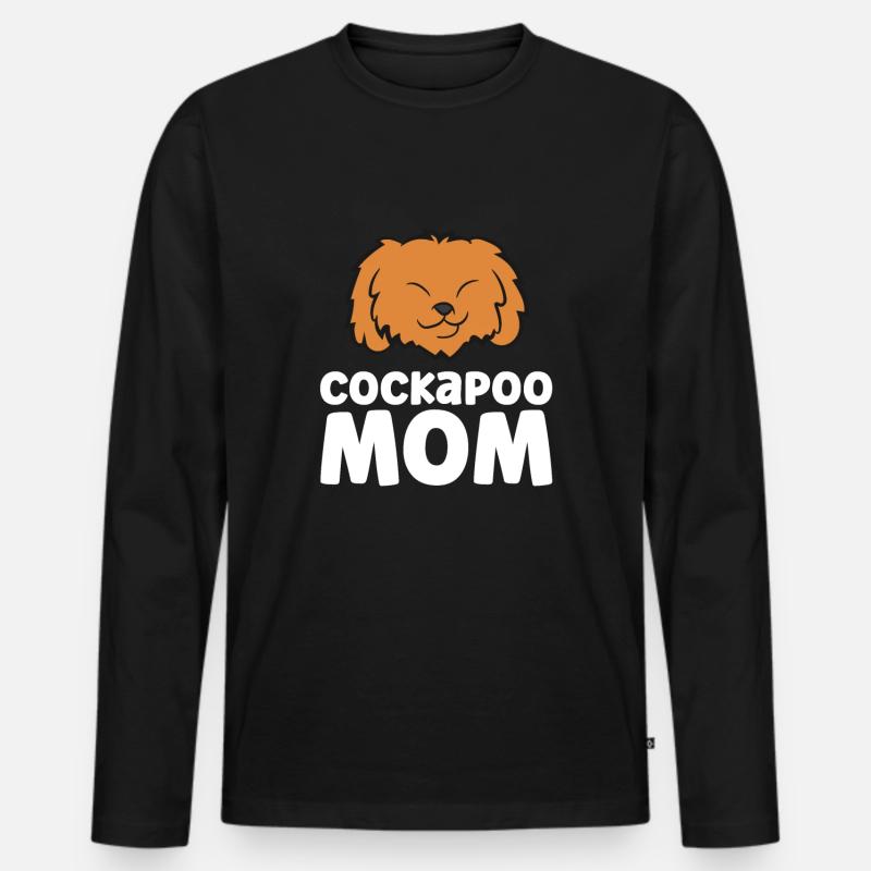Cockapoo Dog Mama Cockapoo Mom - Men's Premium Organic Long Sleeve Shirt - black