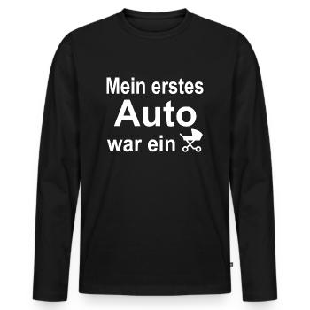 Auto - Männer Premium Bio Langarmshirt - Schwarz - Vorne - Nico (187cm)