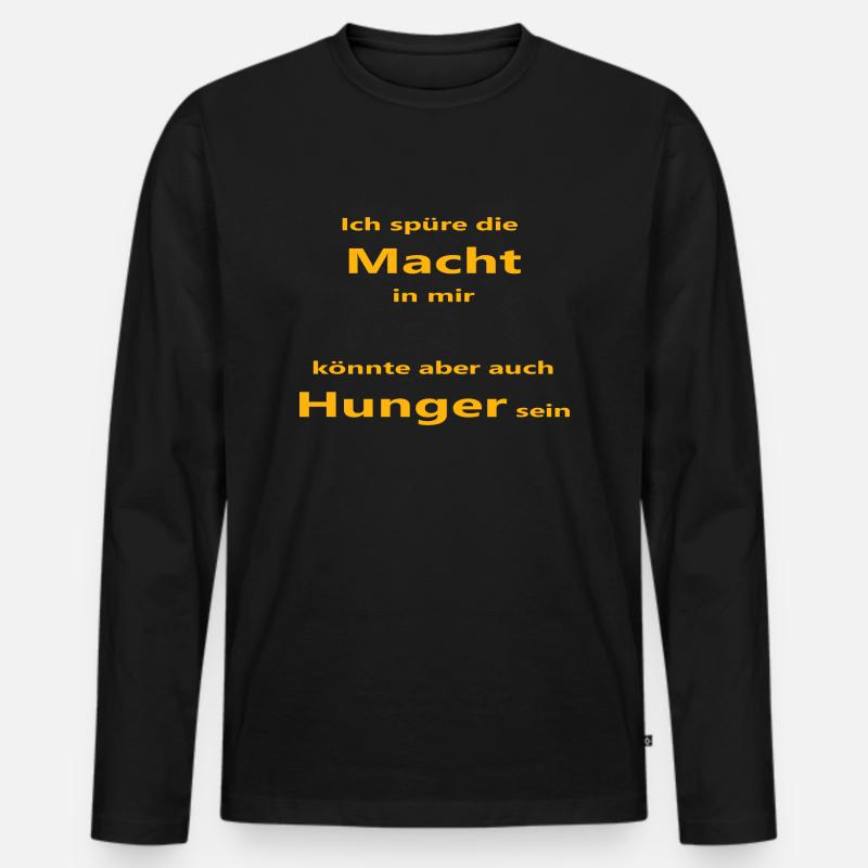die macht - Männer Premium Bio Langarmshirt - Schwarz