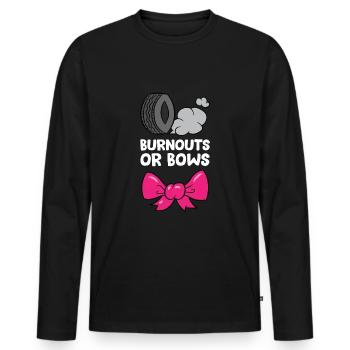 Le sexe du bébé révèle des burnouts ou des arcs - T-shirt manches longues Premium bio Homme - noir - Devant - Nico (187cm)