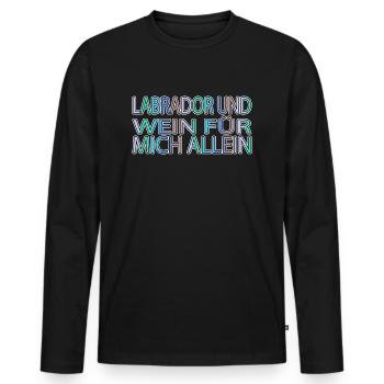 frankreich welpe aqua igittigitt chihuahua - Männer Premium Bio Langarmshirt - Schwarz - Vorne - Nico (187cm)