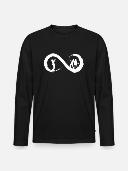 Music to infinity - Men's Premium Organic Long Sleeve Shirt - black