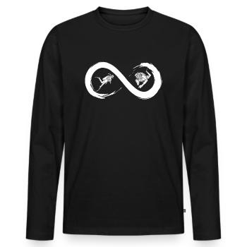 Diving to infinity - Men's Premium Organic Long Sleeve Shirt - black - Front - Nico (187cm)