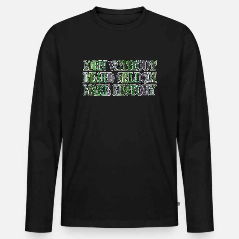 bearded dragon bearded collie - Männer Premium Bio Langarmshirt - Schwarz