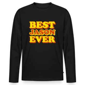 Cadeau amusant avec le prénom de Jason - T-shirt manches longues Premium bio Homme - noir - Devant - Nico (187cm)