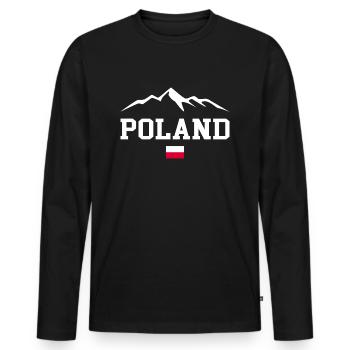 Poland Poland Mountains Hiking - Men's Premium Organic Long Sleeve Shirt - black - Front - Nico (187cm)