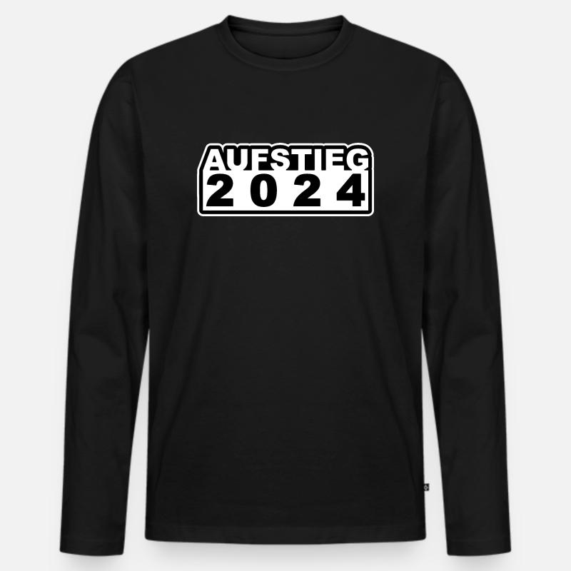 Aufstieg 2024 - Männer Premium Bio Langarmshirt - Schwarz