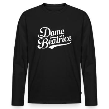 Dame Béatrice - T-shirt manches longues Premium bio Homme - noir - Devant - Nico (187cm)
