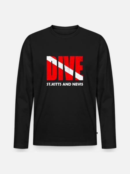 Dive St. Kitts - Karibik - Caribbean - West Indies - Men's Premium Organic Long Sleeve Shirt - black