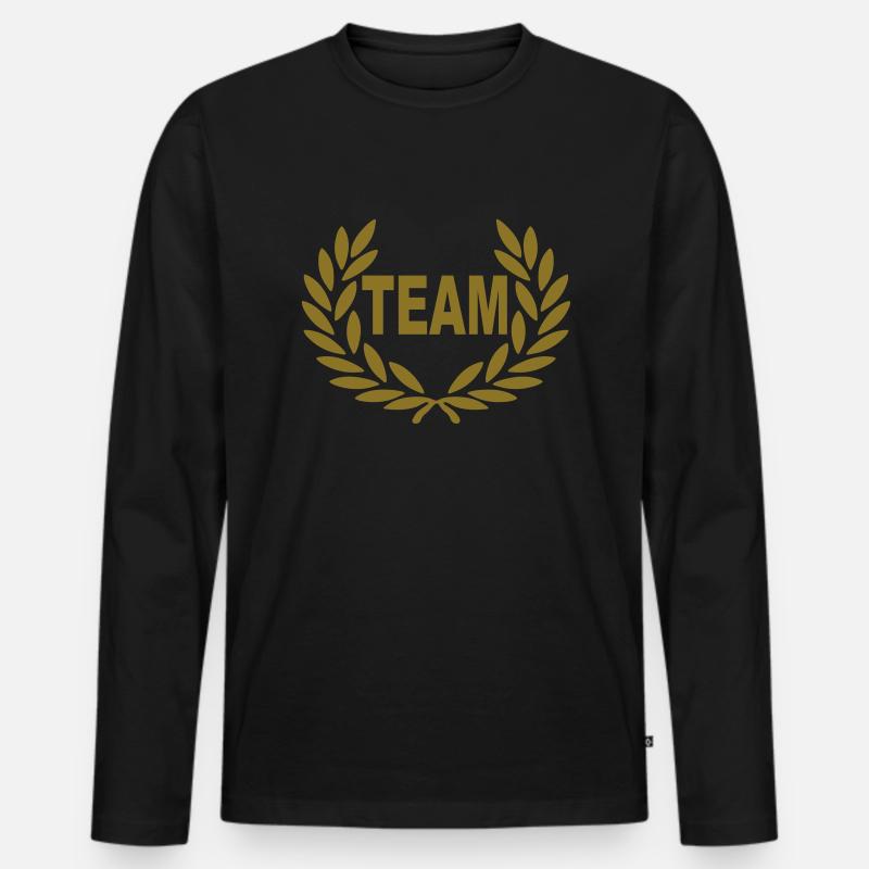 team_krone_crown - Männer Premium Bio Langarmshirt - Schwarz