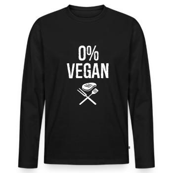 Barbecue Barbecue Drôle Cadeau - T-shirt manches longues Premium bio Homme - noir - Devant - Nico (187cm)