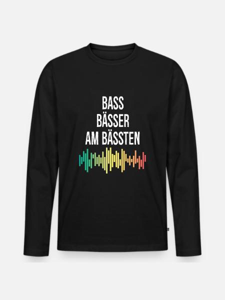 Techno - Männer Premium Bio Langarmshirt - Schwarz