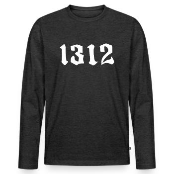 ACAB 1312 Cops - Men's Premium Organic Long Sleeve Shirt - heather anthracite - Front - Nico (187cm)