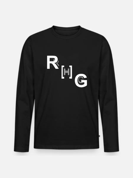 RHG-RH`GAU - Männer Premium Bio Langarmshirt - Schwarz