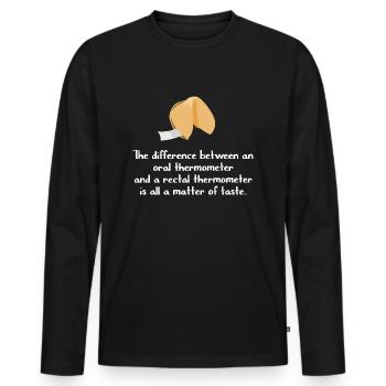 Thermometer Taste - Men's Premium Organic Long Sleeve Shirt - black - Front - Nico (187cm)