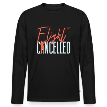Flight Cancelled Skeet Clay Shooting - Men's Premium Organic Long Sleeve Shirt - black - Front - Nico (187cm)