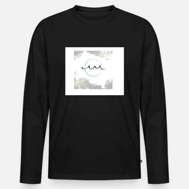 feelings - Männer Premium Bio Langarmshirt - Schwarz