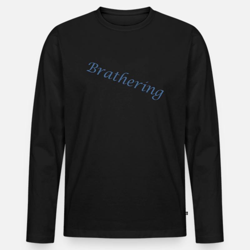 Brathering - Männer Premium Bio Langarmshirt - Schwarz