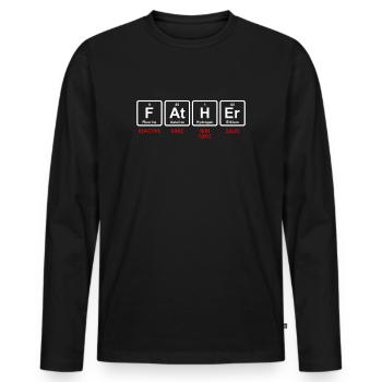 FATHER PERIODIC TABLE - Men's Premium Organic Long Sleeve Shirt - black - Front - Nico (187cm)