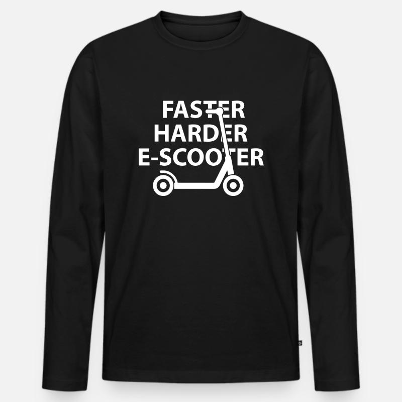 E-Scooter E-Roller Scooter - Men's Premium Organic Long Sleeve Shirt - black