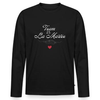 Braut Team - Braut Team - Männer Premium Bio Langarmshirt - Schwarz - Vorne - Nico (187cm)