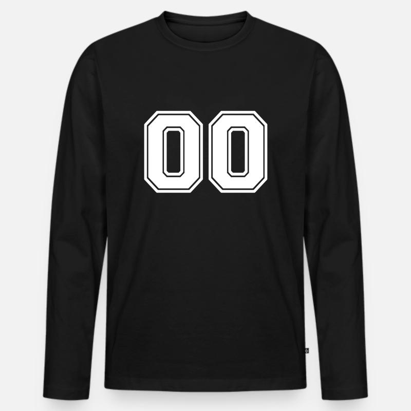 00 - Männer Premium Bio Langarmshirt - Schwarz