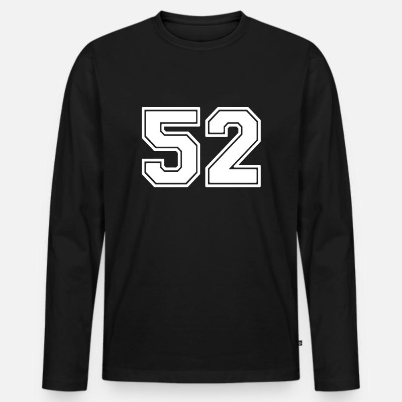 52 - Männer Premium Bio Langarmshirt - Schwarz