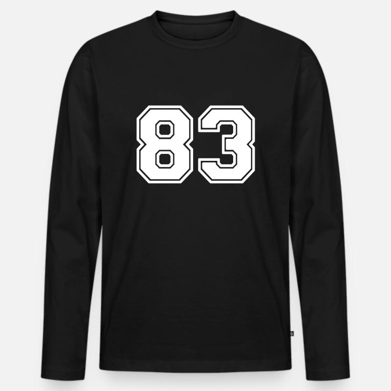 83 - Männer Premium Bio Langarmshirt - Schwarz