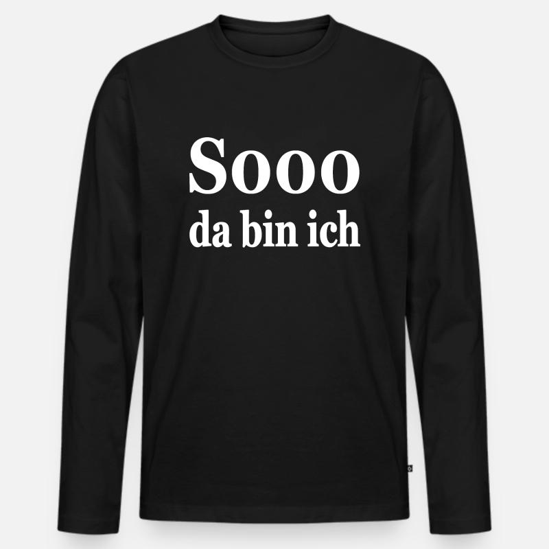 Party - Männer Premium Bio Langarmshirt - Schwarz