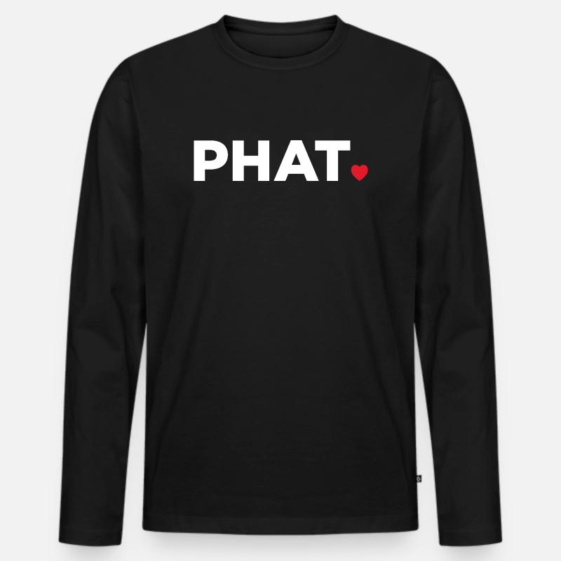 Fett - Männer Premium Bio Langarmshirt - Schwarz
