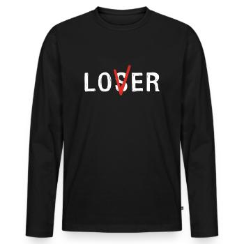 Loser / Lover IT Movie - Men's Premium Organic Long Sleeve Shirt - black - Front - Nico (187cm)